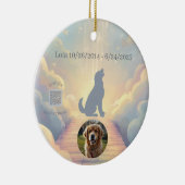 Golden Retriever Rainbow Bridge Memorial Ornament (Rechts)