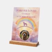 Golden Retriever Rainbow Bridge Memorial Sign Acrylschild (Winkel)