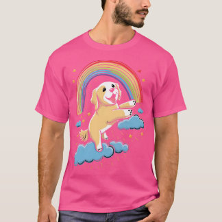 Golden Retriever Rainbow Cloud Niedlicher Tiere Ka T-Shirt