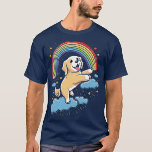 Golden Retriever Rainbow Cloud Niedlicher Tiere Ka T-Shirt