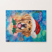 Golden Retriever Rasse Hund Weihnachten Puzzle (Horizontal)