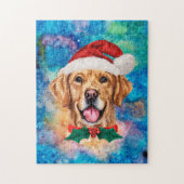 Golden Retriever Rasse Hund Weihnachten Puzzle (Vertikal)