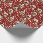 Golden Retriever Red Banner Weihnachten Geschenkpapier (Ecke)