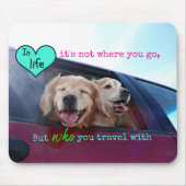 Golden retriever-Reise-Freundschaft Mousepad (Vorne)