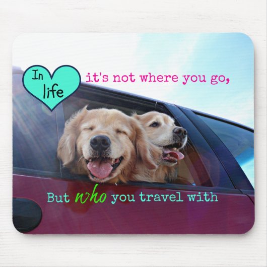 Golden retriever-Reise-Freundschaft Mousepad (Vorne)