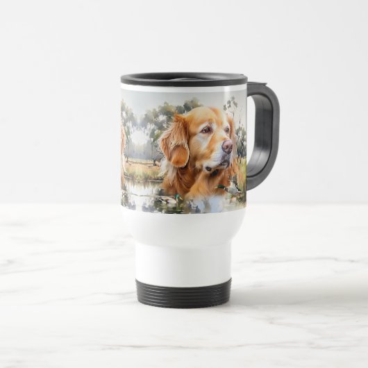 Golden Retriever Reisebecher (VorderseiteRechts)