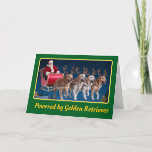 Golden Retriever Rentier Karte