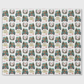 Golden Retriever Retriever Retro Truck Monogram We Geschenkpapier (Flach)