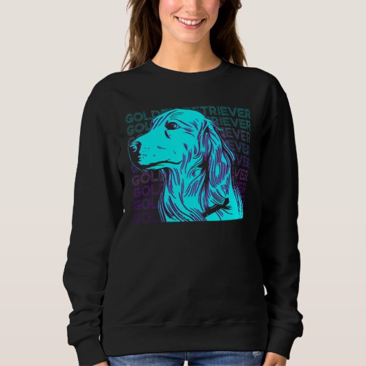 Golden Retriever Retro Sweatshirt (Vorderseite)