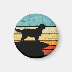 Golden Retriever Retro Vintag 60er 70er Dog Eigent Magnet