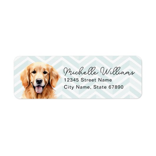 Golden Retriever Return Address Labels (Vorne)