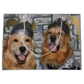 Golden retriever-Ritter Große Geschenktüte (Vorderseite)