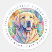 Golden Retriever Round Stickers (Vorderseite)