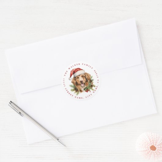 Golden Retriever Round Stickers (Umschlag)