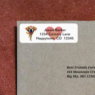 Golden Retriever Rücksendeadresse Label