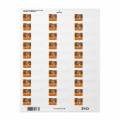 Golden Retriever Rücksendeadressen-Aufkleber (Vorne)