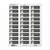 Golden Retriever Rücksendeadressen-Aufkleber (Vorne)