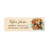 Golden Retriever Rücksendeetikett (Vorne)