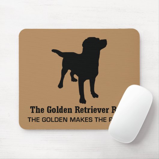 Golden Retriever Rule Mousepad (Mit Mouse)