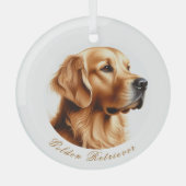 Golden Retriever Rund Ornament (Vorderseite)