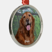 Golden Retriever Rund Ornament, maßgeschneidert Ornament Aus Metall (Rechts)