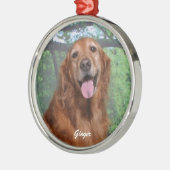Golden Retriever Rund Ornament, maßgeschneidert Ornament Aus Metall (Links)
