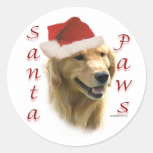 Golden Retriever Runder Aufkleber