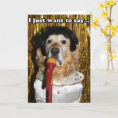 Golden Retriever Sängerin Vielen Dank Karte (Gelbe Blume)