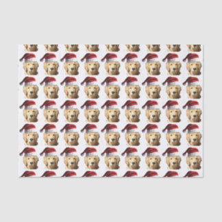 Golden Retriever Santa Claus Hat Seidenpapier