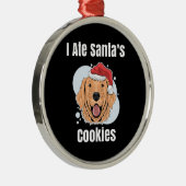 Golden Retriever Santa Dog Ornament Aus Metall (Rechts)