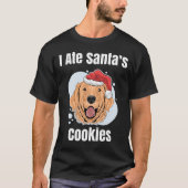 Golden Retriever Santa Dog T-Shirt (Vorderseite)