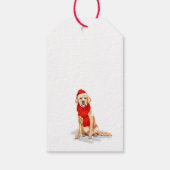 Golden Retriever Santa Dog Weihnachten Geschenkanhänger (Rückseite)