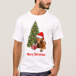 Golden Retriever Santa Dog Weihnachten T-Shirt