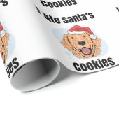 Golden Retriever Santa Geschenkpapier (Rolleneckpunkt)