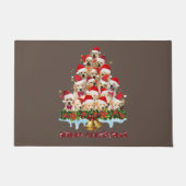 Golden Retriever Santa Hat Xmas Dogs Merry Christm Fußmatte (Vorderseite)