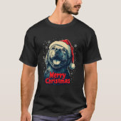 Golden Retriever Santa Merry Christmas Dog Lover P T-Shirt (Vorderseite)