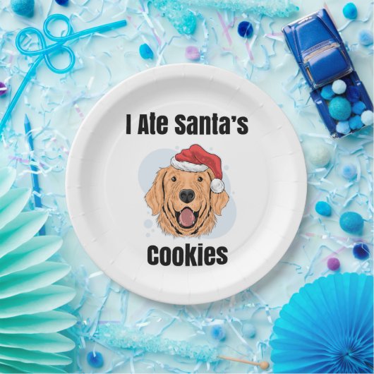 Golden Retriever Santa Pappteller (Party)