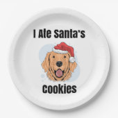 Golden Retriever Santa Pappteller (Vorderseite)