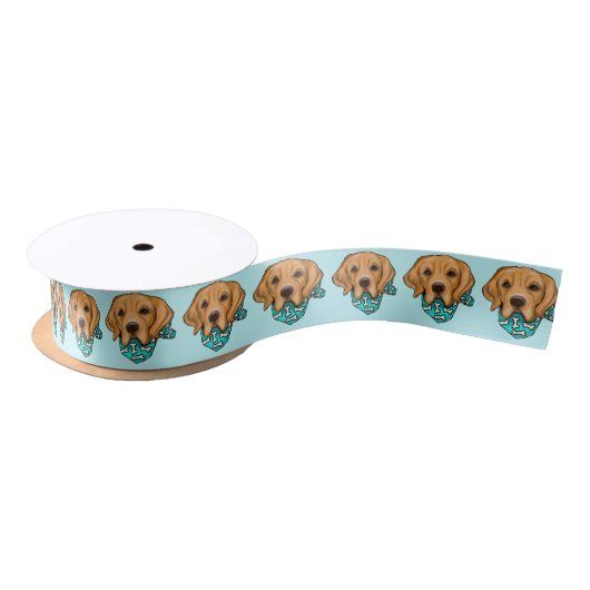 Golden Retriever Satinband (Spule)