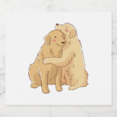Golden Retriever Schaumweinetikett (Einzelnes Label)