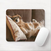 Golden retriever schlafend auf Kissen Mousepad (Mit Mouse)