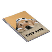 Golden retriever-schlechter Hundegefangener Notizblock (Rechte Seite)