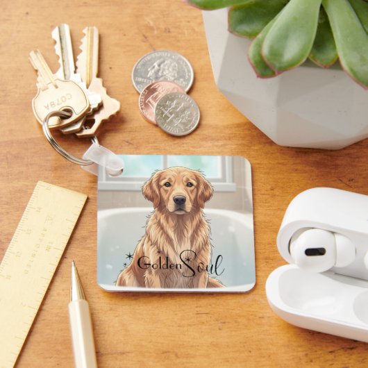 Golden Retriever Schlüsselanhänger (Schreibtisch)