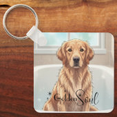 Golden Retriever Schlüsselanhänger (Vorderseite)