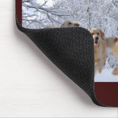 Golden retriever-Schnee Mousepad (Ecke)
