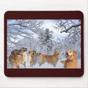 Golden retriever-Schnee Mousepad