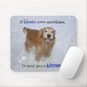 Golden retriever-Schneeflocke-Küsse Mousepad (Mit Mouse)