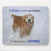 Golden retriever-Schneeflocke-Küsse Mousepad (Vorne)