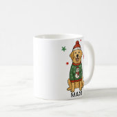 Golden Retriever Schneemann hässlicher Pullover Ur Kaffeetasse (VorderseiteRechts)