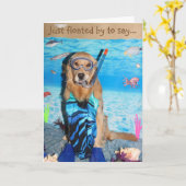 Golden retriever schnorchelndes Brithday Karte (Gelbe Blume)